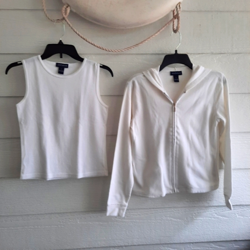 Ann Taylor hooded twin set